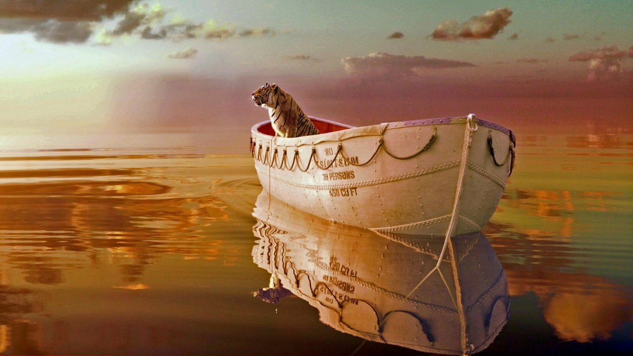 Life of Pi - Schiffbruch mit Tiger Hintergrundbild
